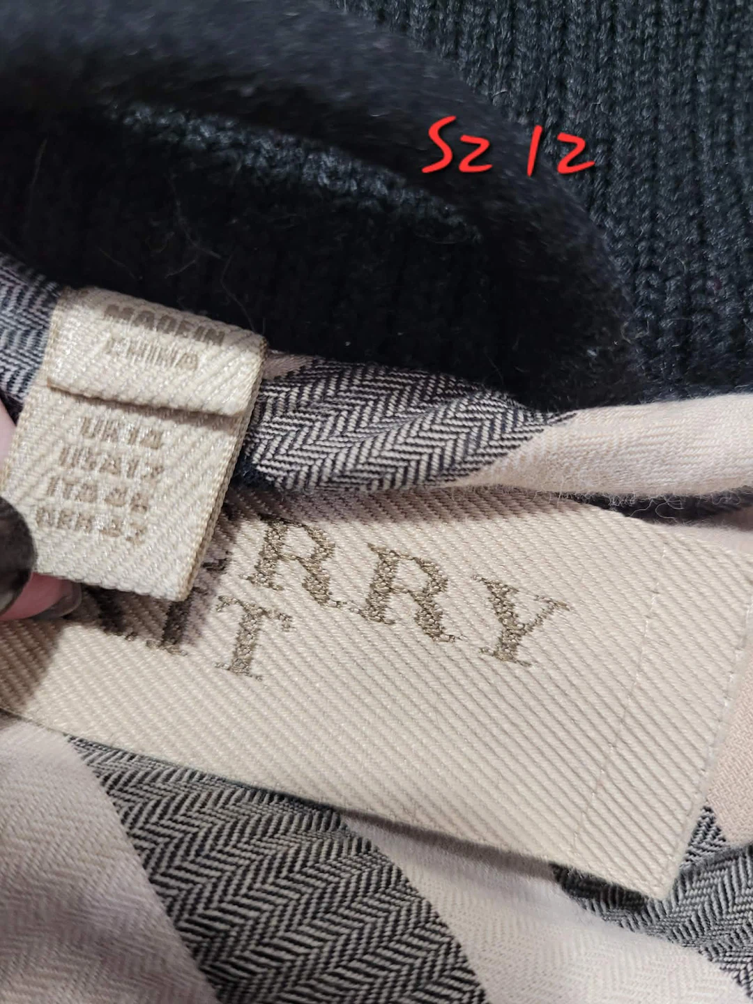 Burberry Brit Black Double-Breasted Wool Blend Jacket - Size 12 - photo 4