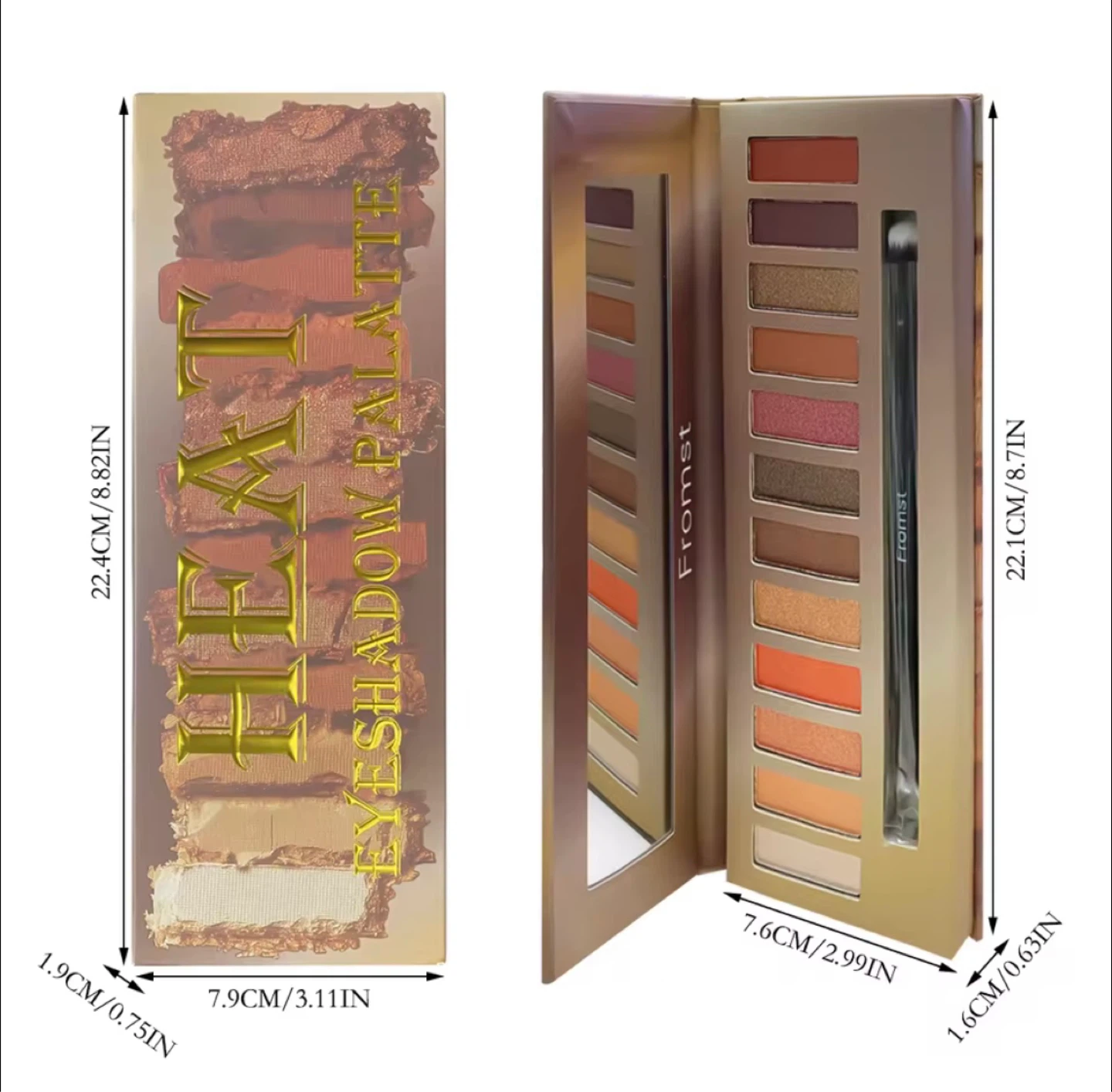 Fromst "Heat" Eyeshadow Palette - 12 Shades - photo 3