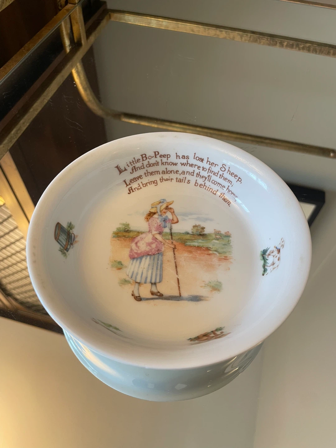 Antique Eleanor Bavaria Little Bo-Peep Nursery Plate