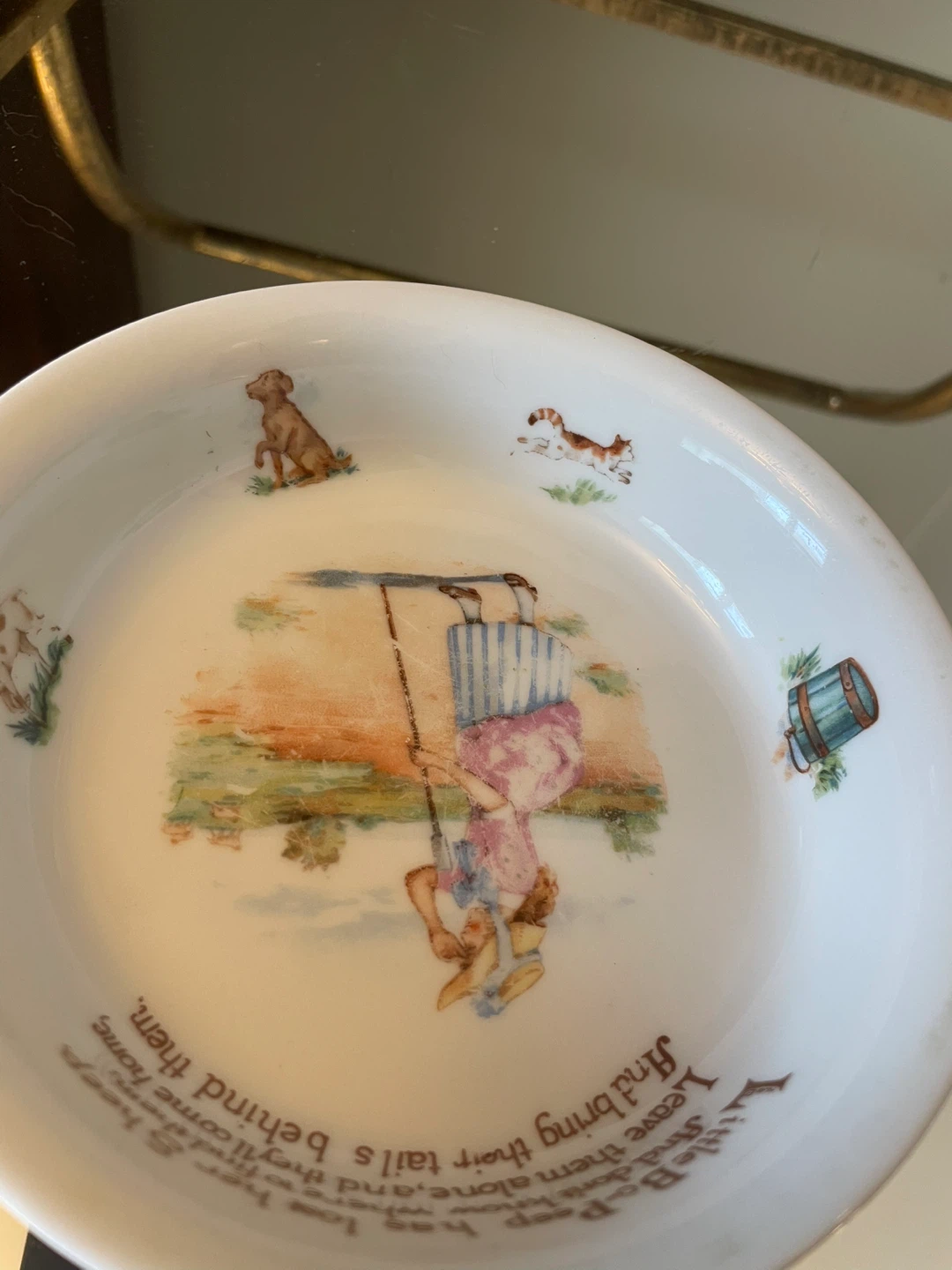 Antique Eleanor Bavaria Little Bo-Peep Nursery Plate - photo 3