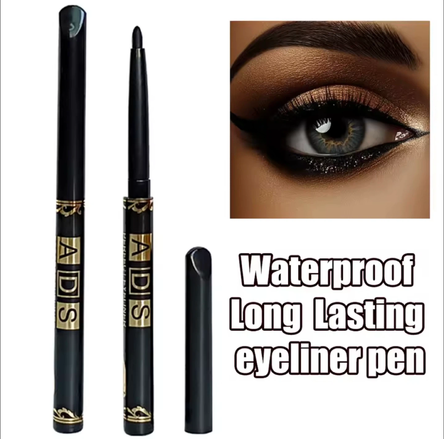 ADS Black Waterproof Long Lasting Eyeliner Pen - 3 Piece Set - photo 2