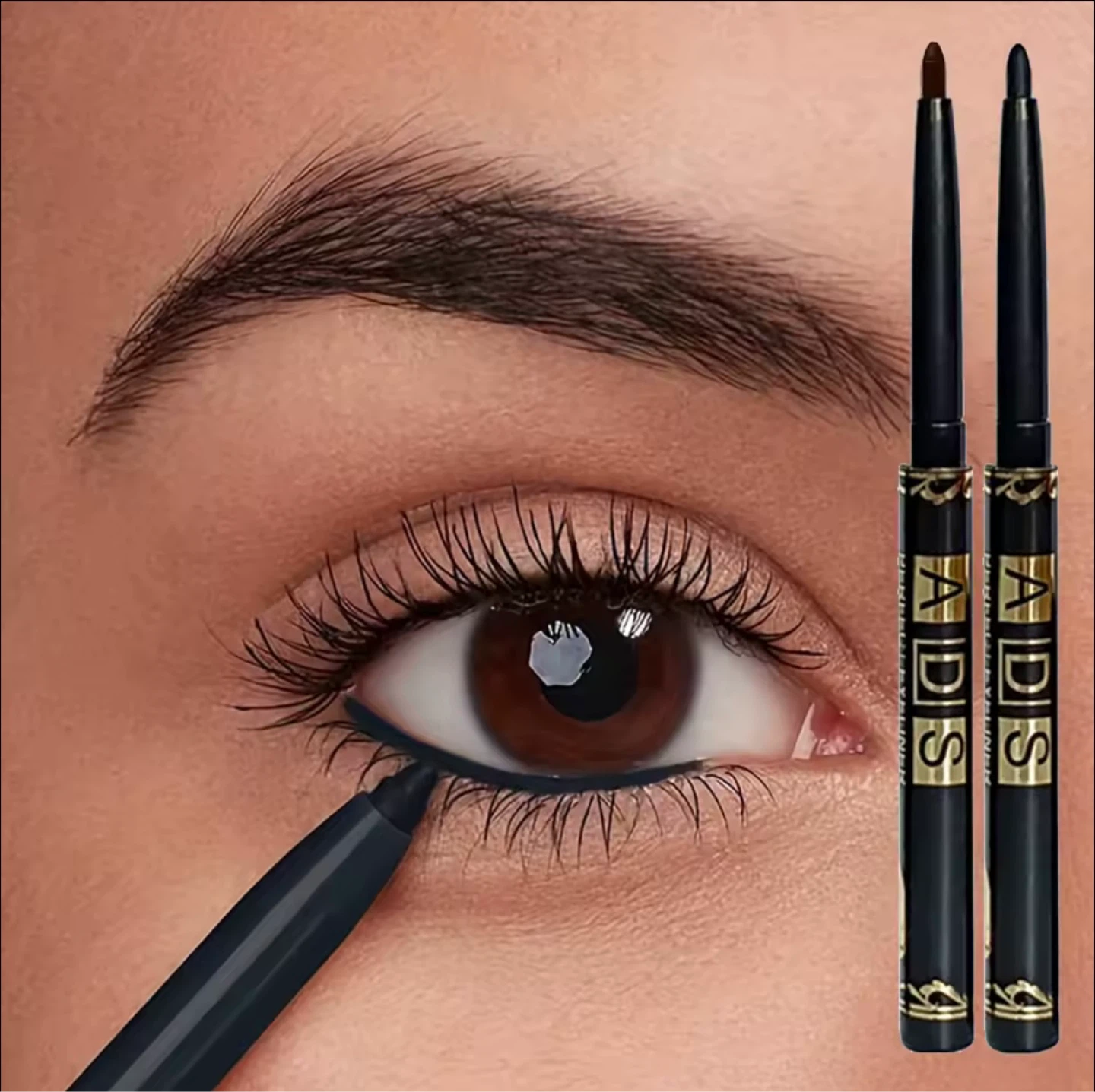 ADS Black Waterproof Long Lasting Eyeliner Pen - 3 Piece Set