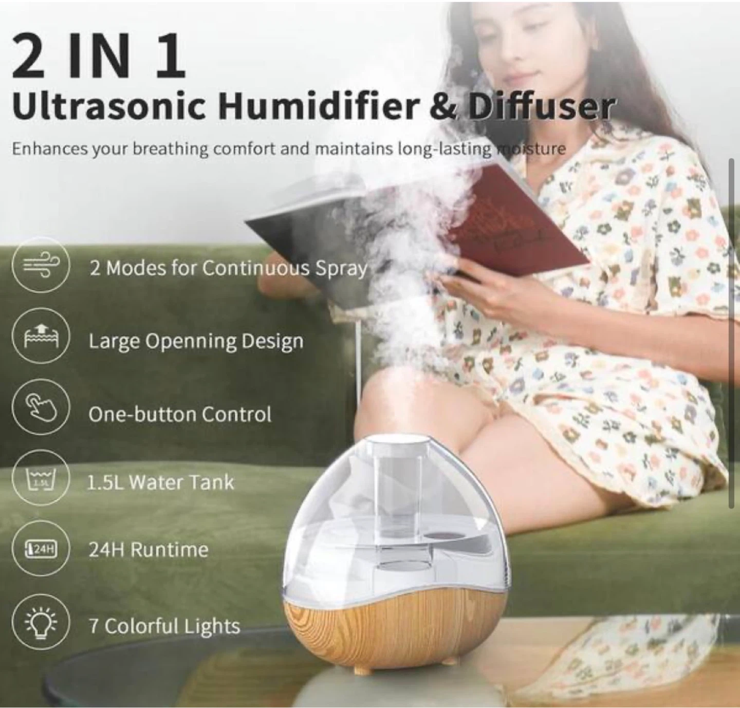 Ultrasonic Humidifier & Diffuser - photo 5