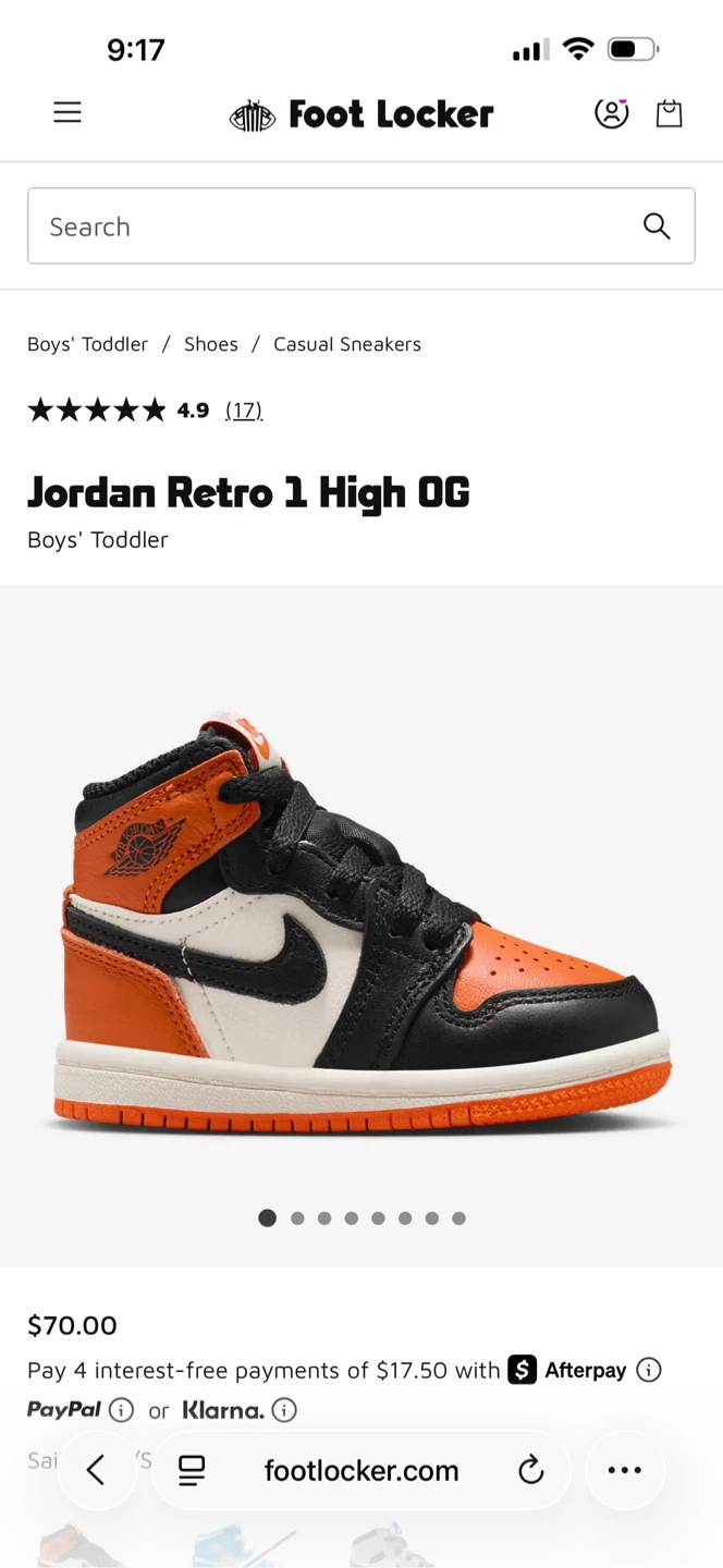 Jordan Retro 1 High OG Toddler Shoes - photo 2
