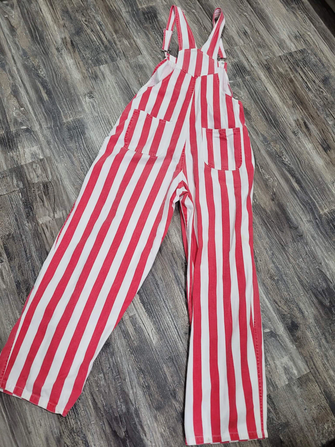 Game Bibs Red & White Stripe Overalls - photo 2