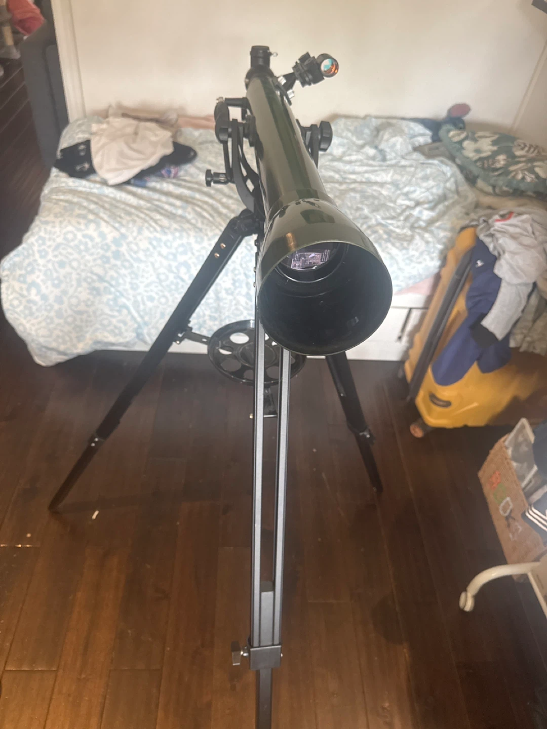 Green Telescope with Tripod