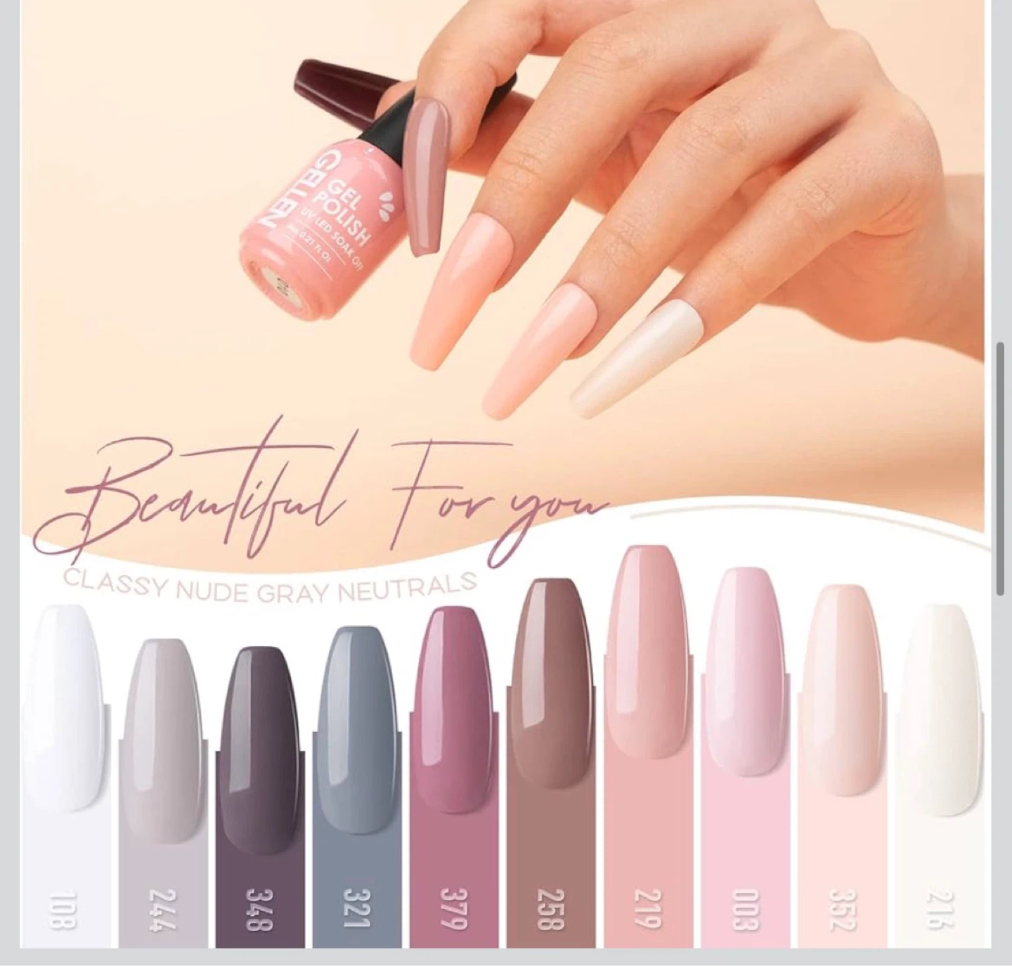 Gellen Gel Nail Polish 10 Colors Starter Kit - photo 5