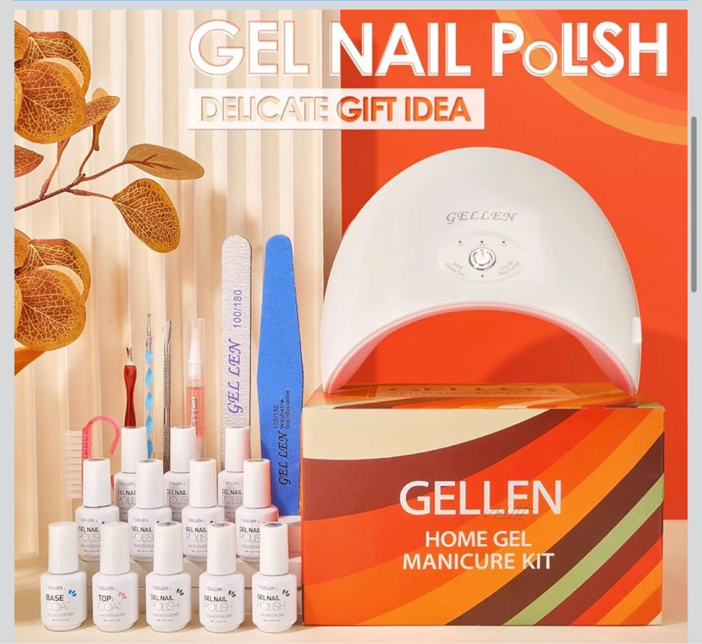 Gellen Gel Nail Polish 10 Colors Starter Kit - photo 4