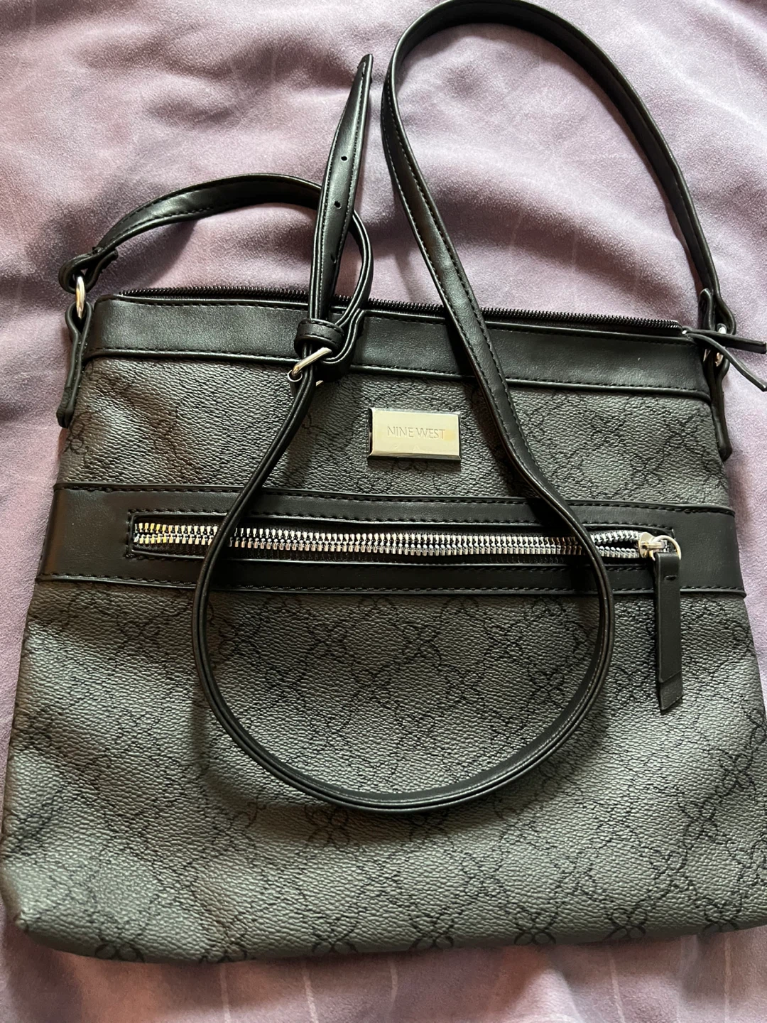 Nine West Black Embossed Shoulder Bag - photo 3