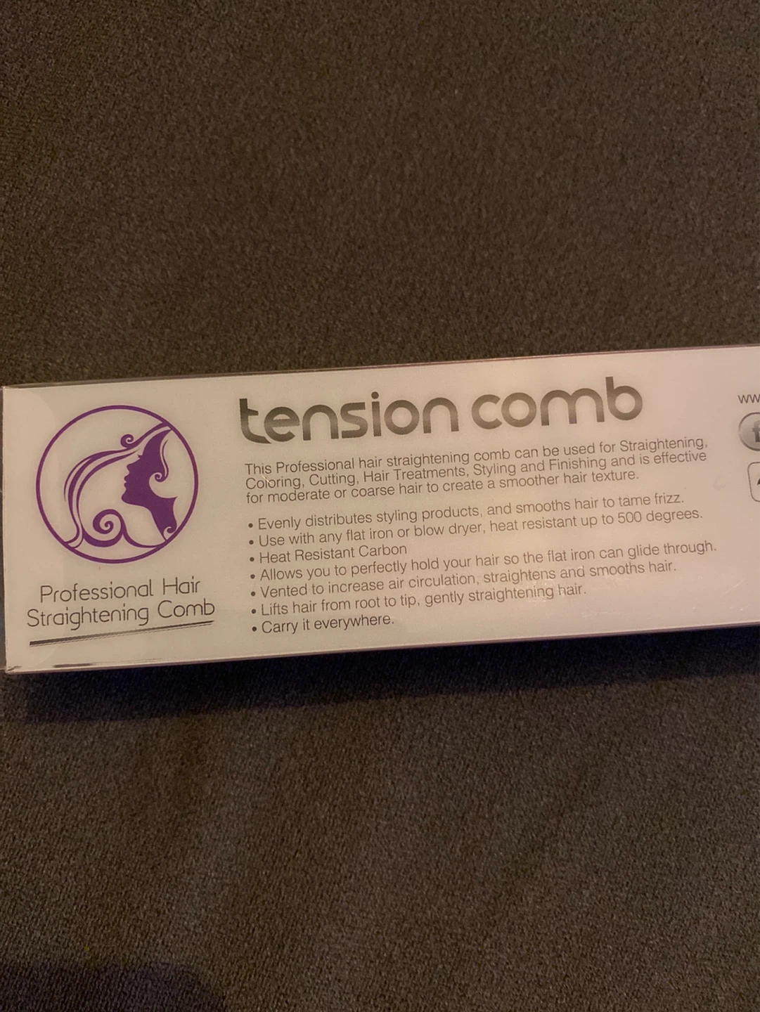 Tension Comb Professional Hair Straightening Comb - photo 3