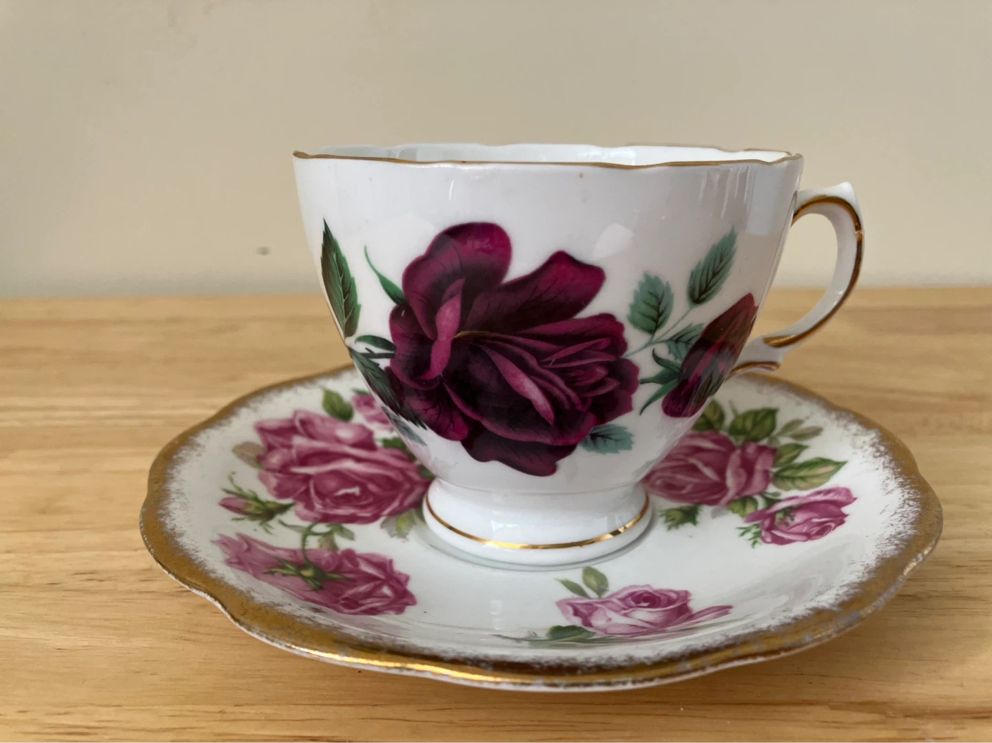 Royal Vale Orleans Rose Tea Cup and Saucer