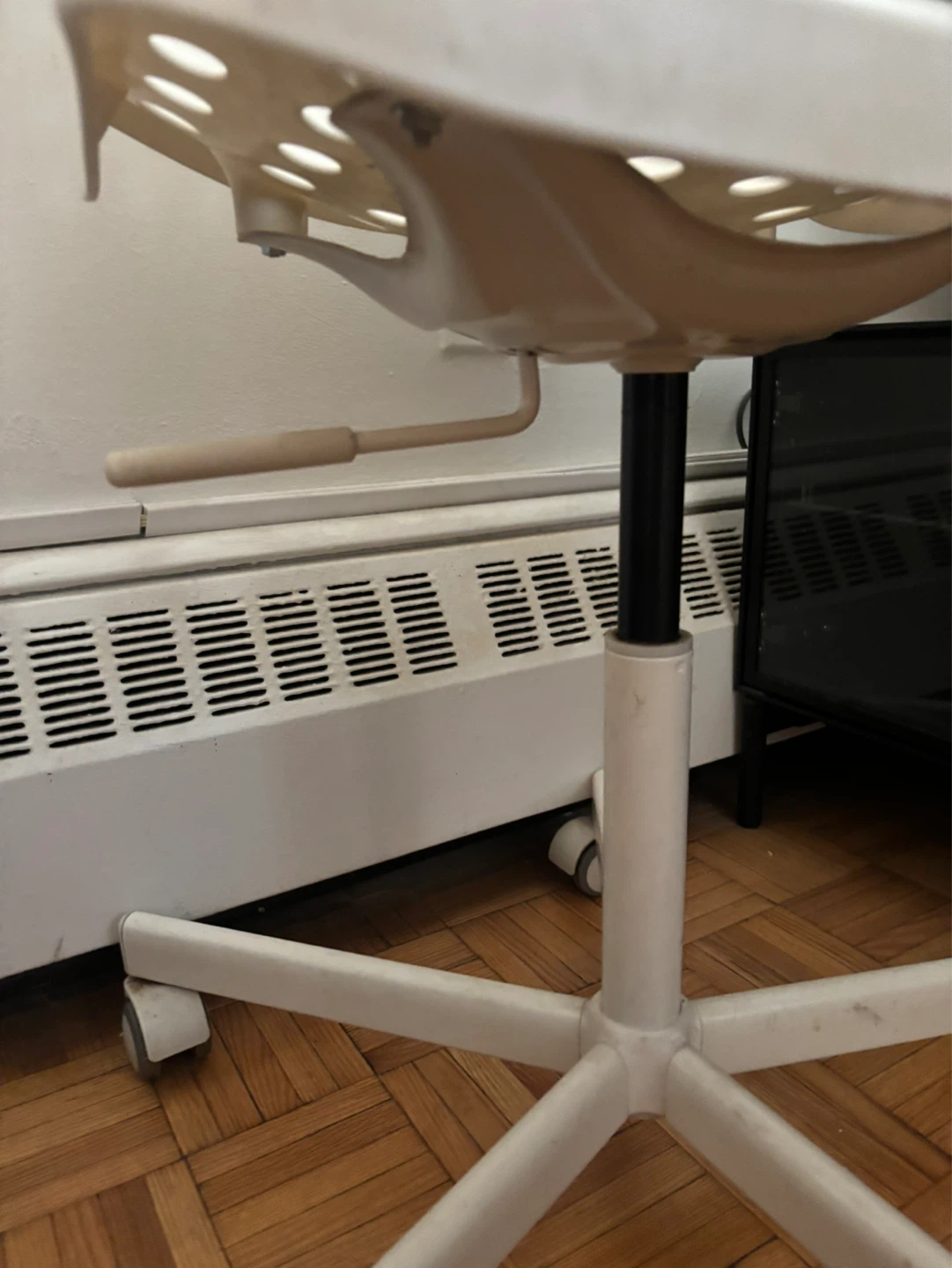 White IKEA Swivel Office Chair - photo 2