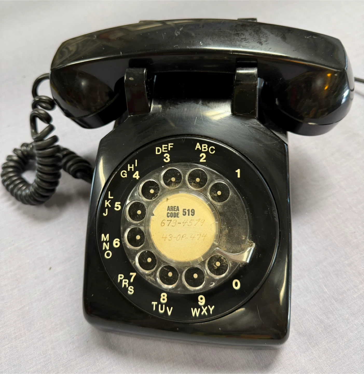 Black Rotary Dial Telephone