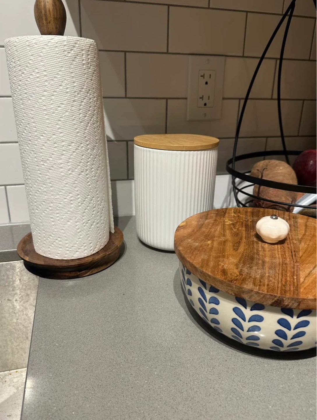 Wooden Top Decorative Bowl