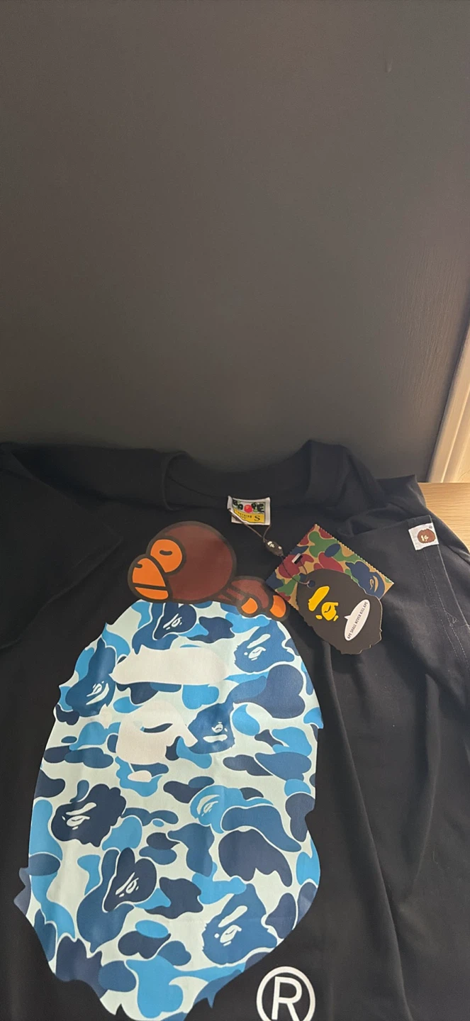 1:1 A Bathing Ape Camo Ape Head T-Shirt - Black - Size S