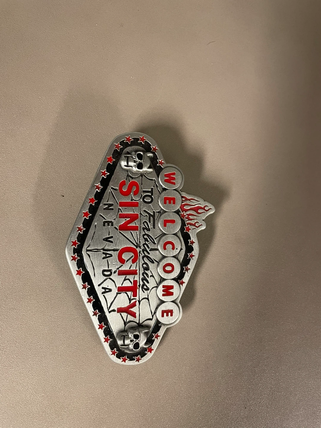 Las Vegas belt buckle