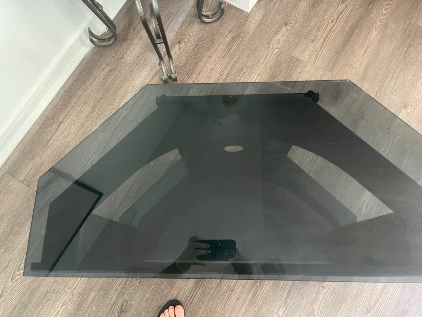 Black Glass Corner TV Stand - photo 2