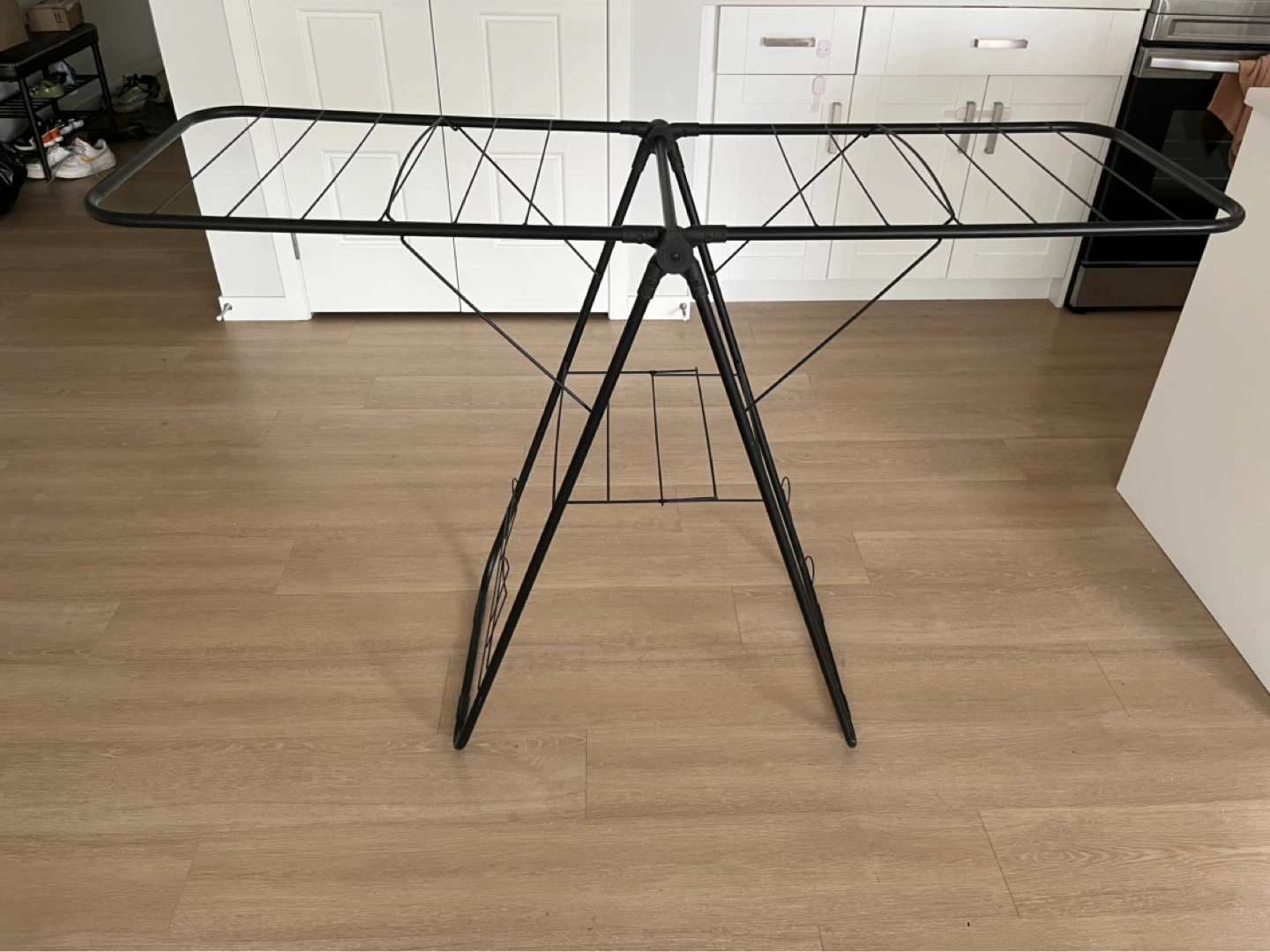 Black Collapsible Cloth Drying Rack - photo 2