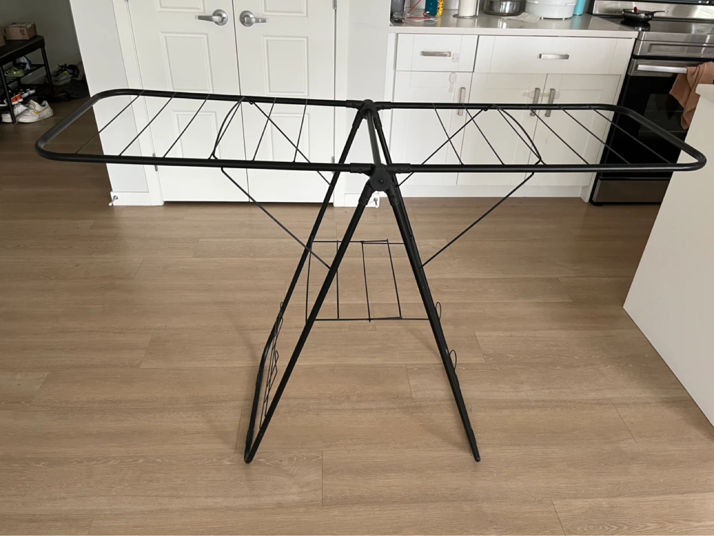 Black Collapsible Cloth Drying Rack