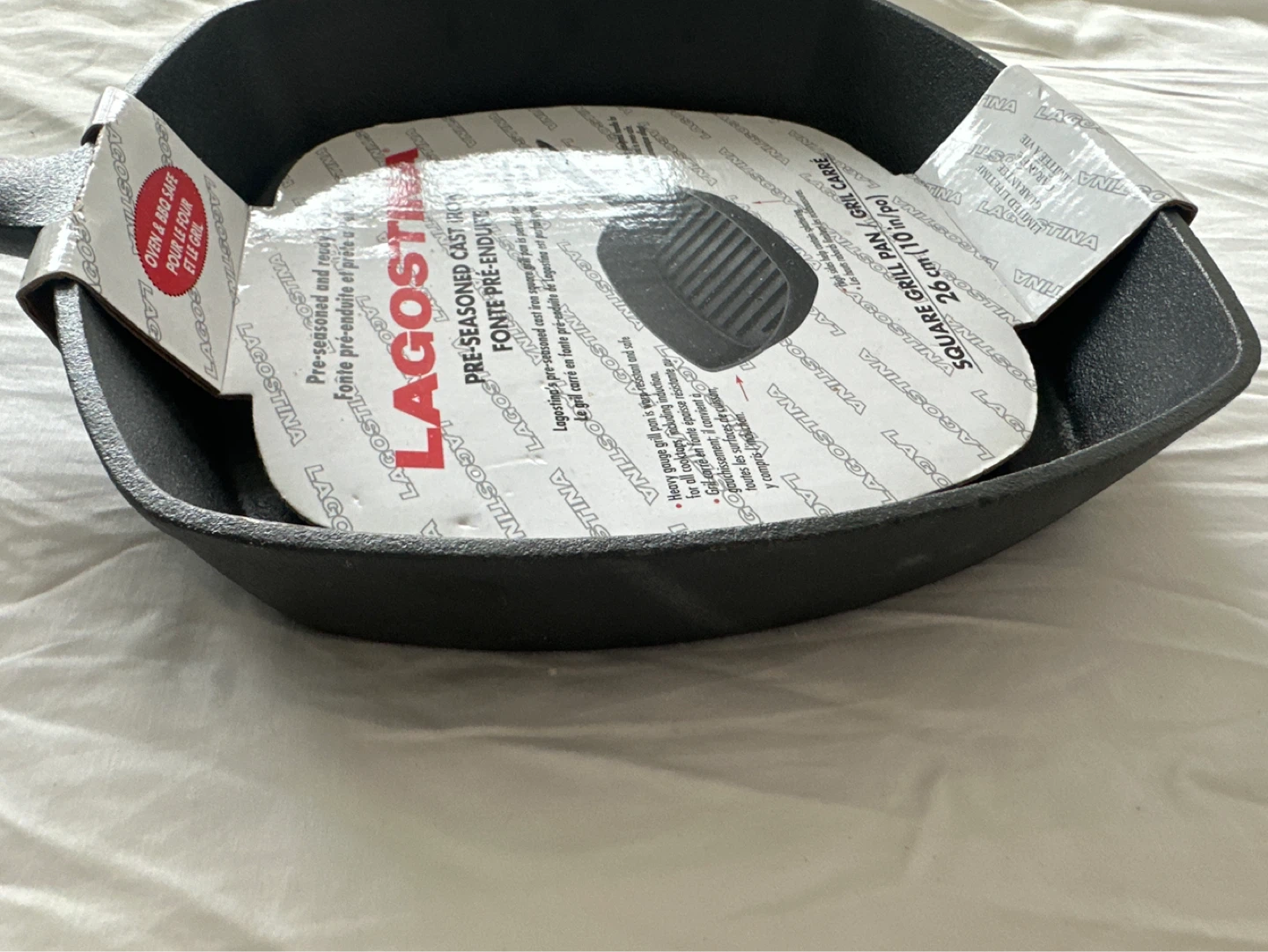 Lagostina Pre-Seasoned Cast Iron Square Grill Pan - photo 2