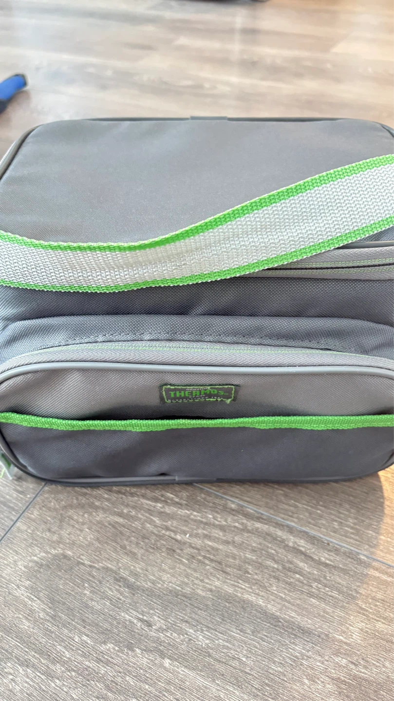 Thermos Lunch Bag Gray/Green Insulated Cooler - photo 3