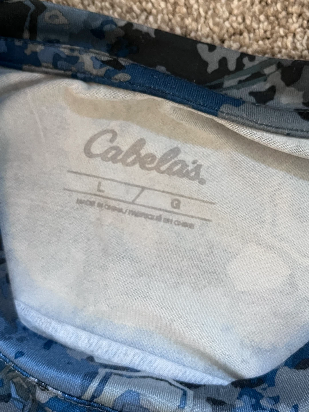 Cabela's Long Sleeve Shirt Size L Blue Camo - photo 2