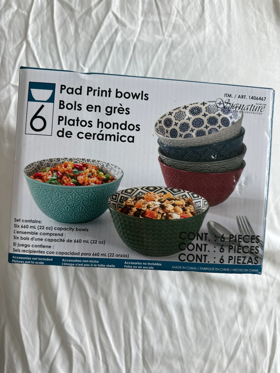 Signature Pad Print Bowls Set of 6 - photo 2