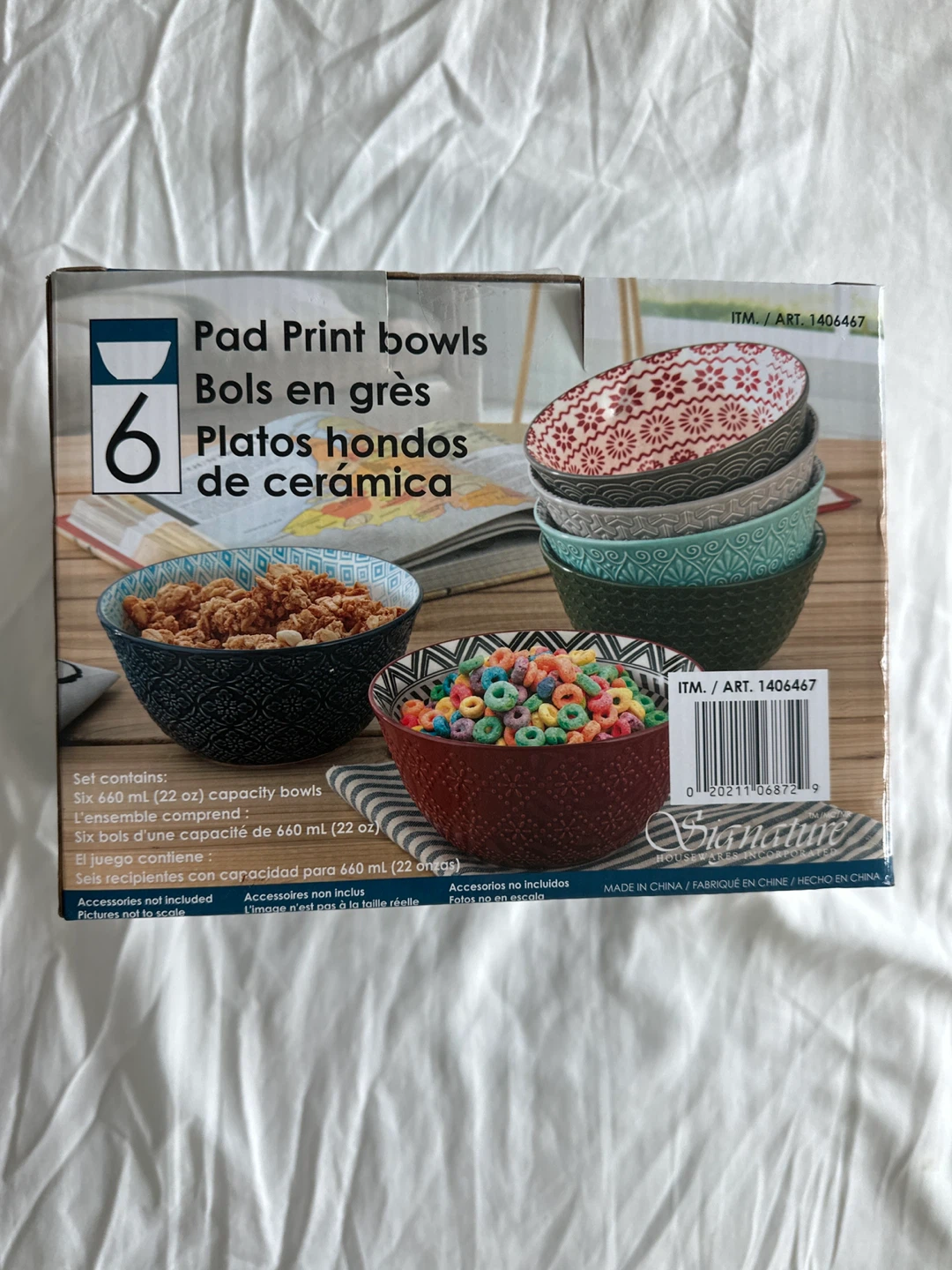 Signature Pad Print Bowls Set of 6