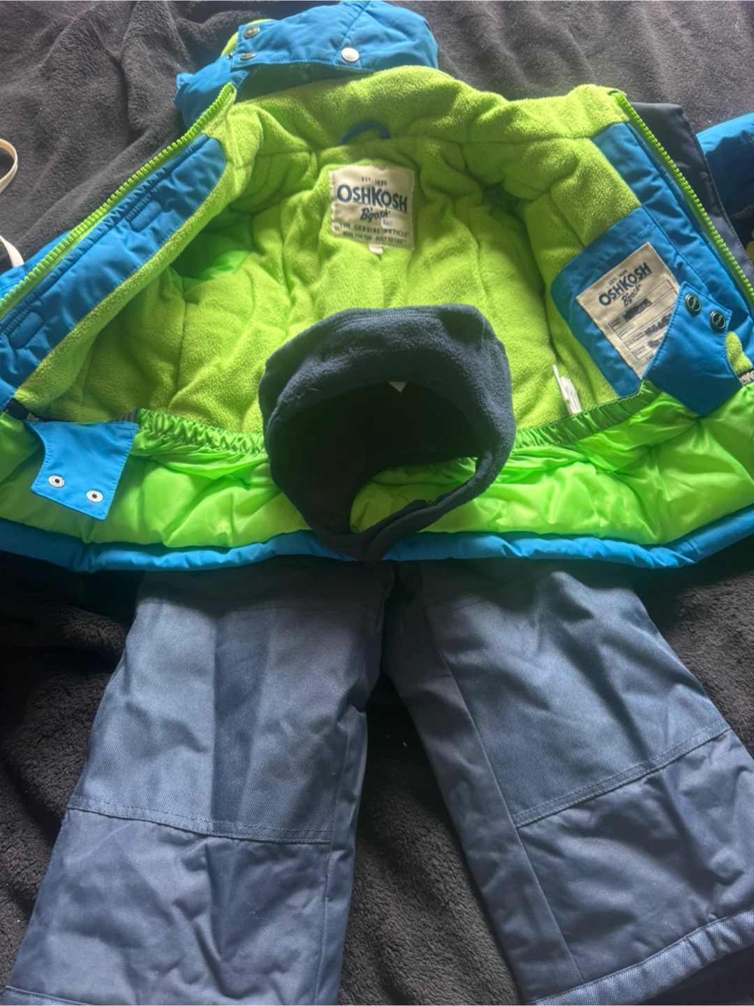 OshKosh B'gosh Ski Suit Set - Blue/Green age 24m - photo 2