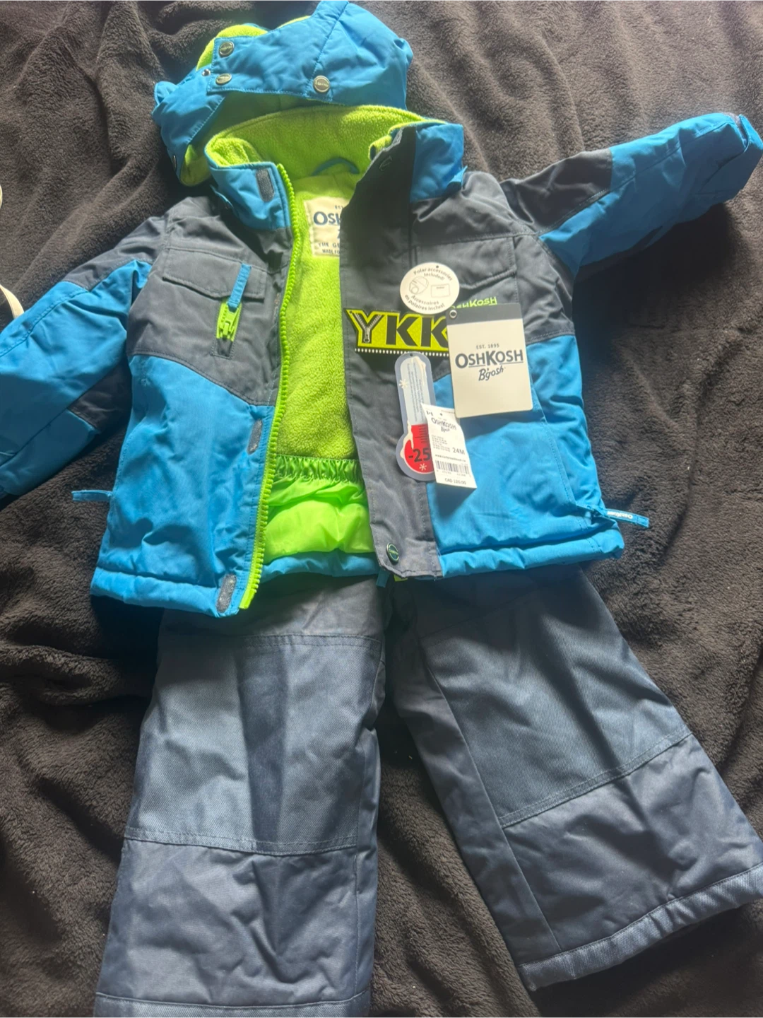 OshKosh B'gosh Ski Suit Set - Blue/Green age 24m