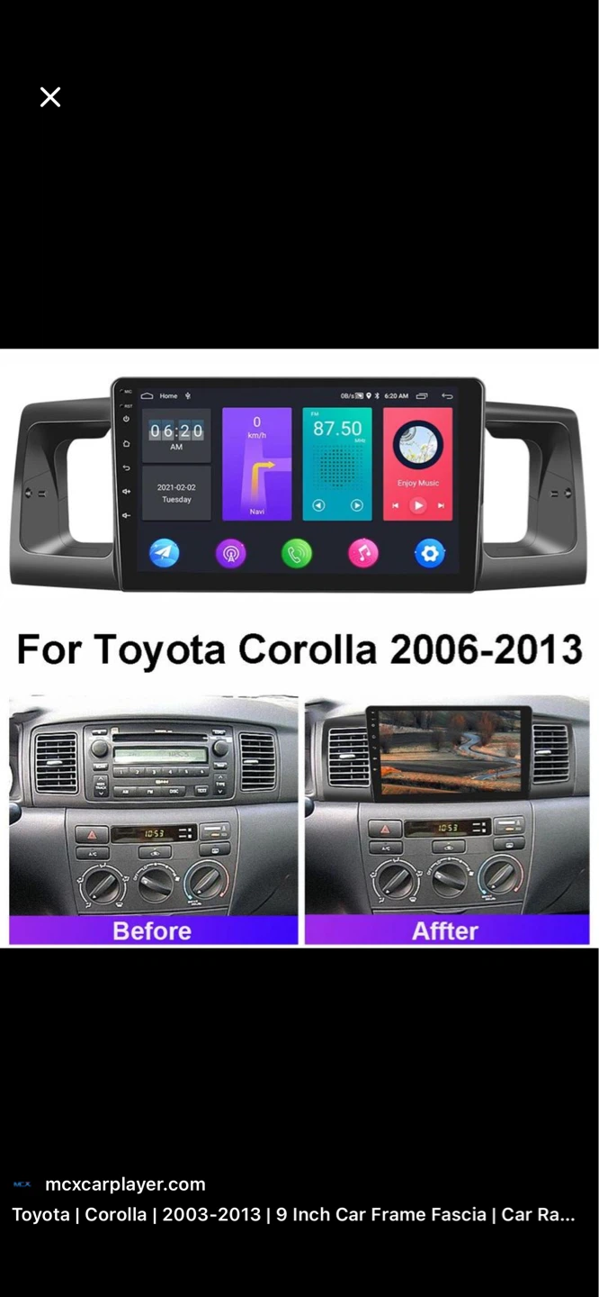 Vorally Android 13 Car Stereo Radio for Toyota Corolla 2006-2013 - photo 4