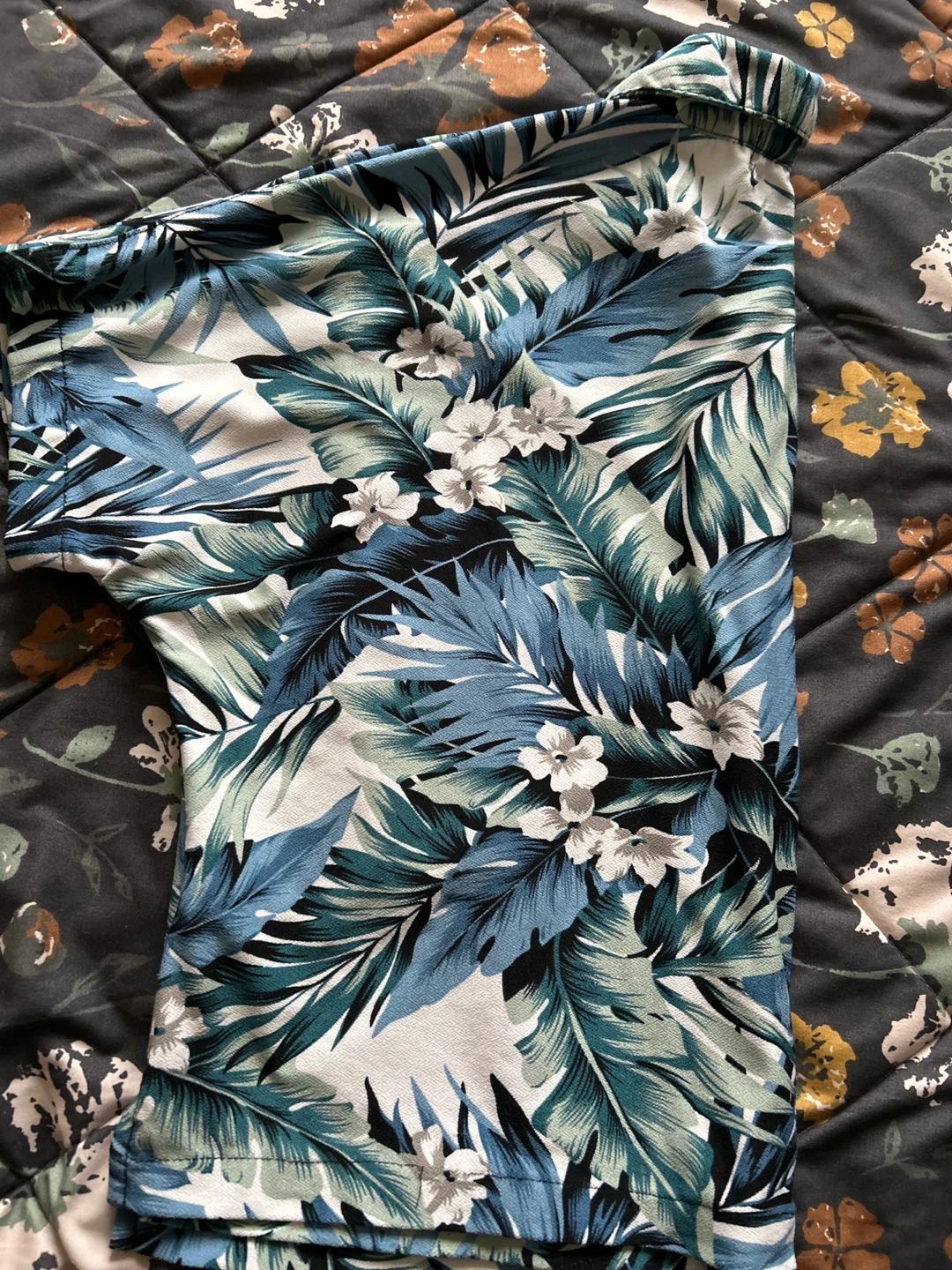INC International Concepts Tropical Print Button-Up Shirt M - photo 3