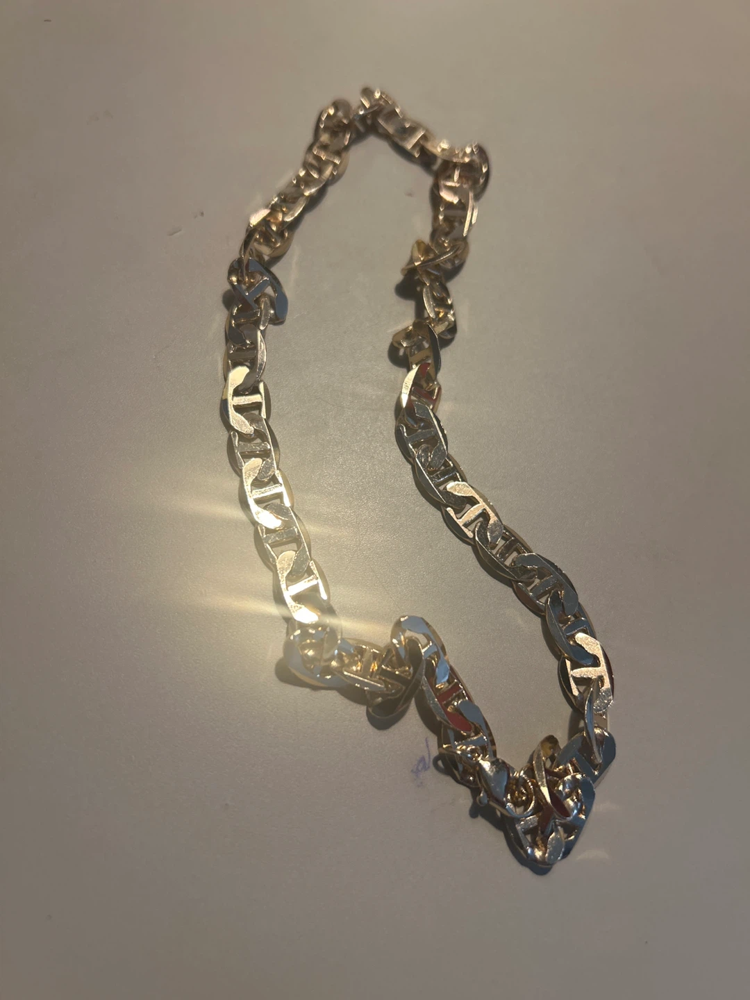 Gold Anchor Link Chain Necklace