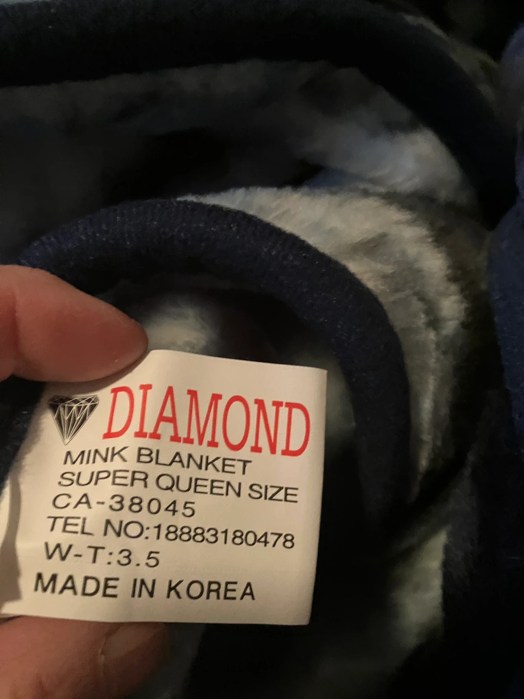Diamond Mink Blanket - Super Queen Size - photo 3