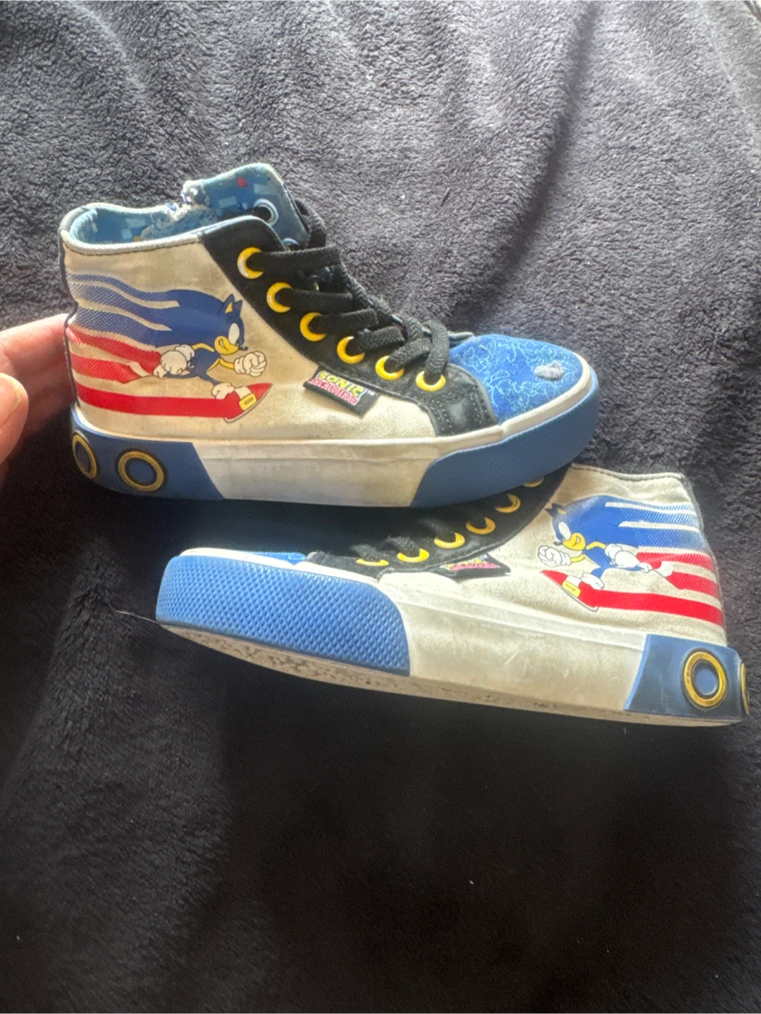 Sonic the Hedgehog High-Top Sneakers - Size 12