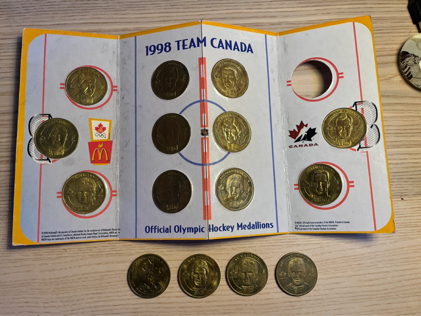 1998 Team Canada Official Olympic Hockey Medallions