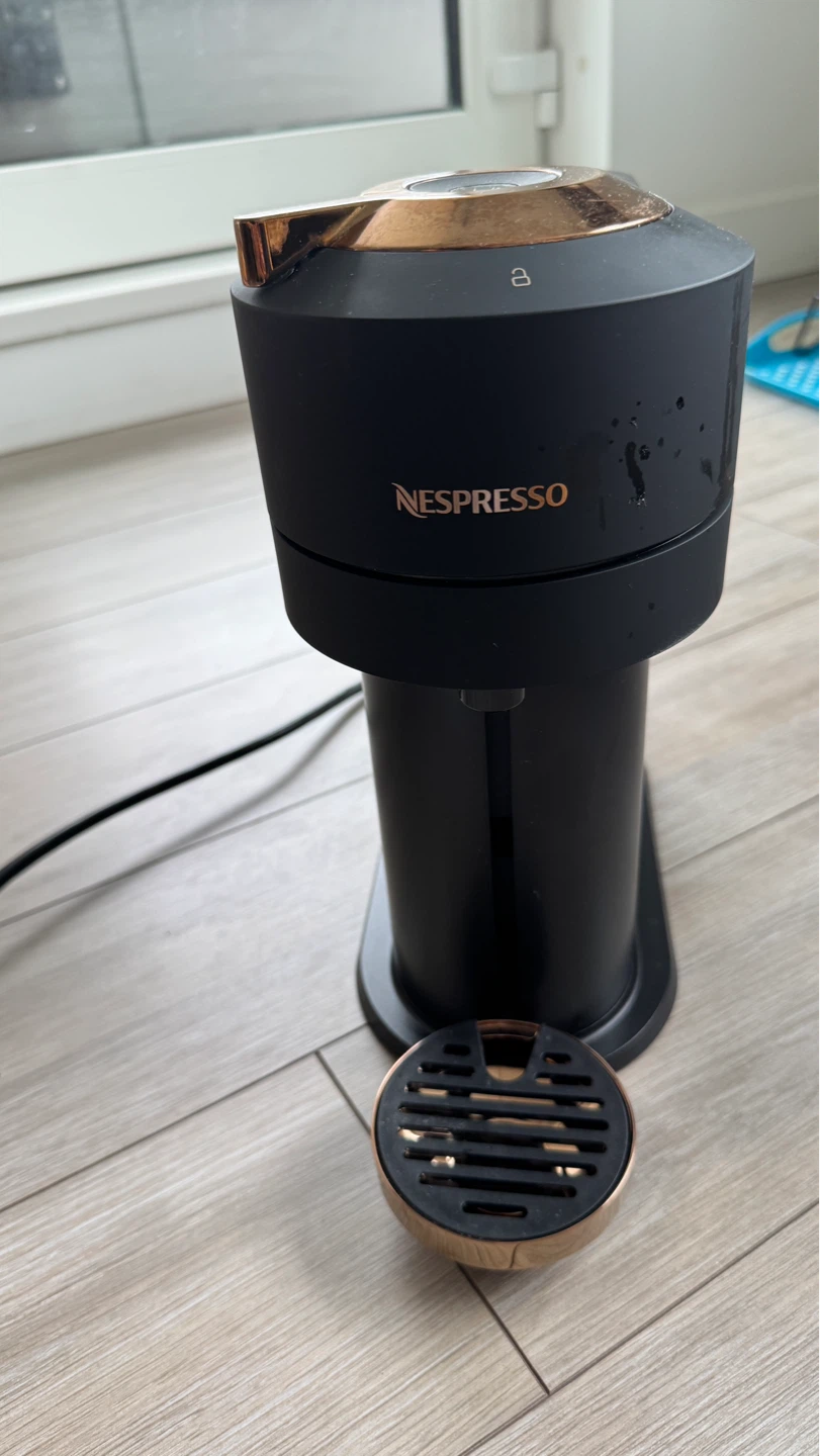 Nespresso VertuoPlus Coffee Machine - Black & Rose Gold
