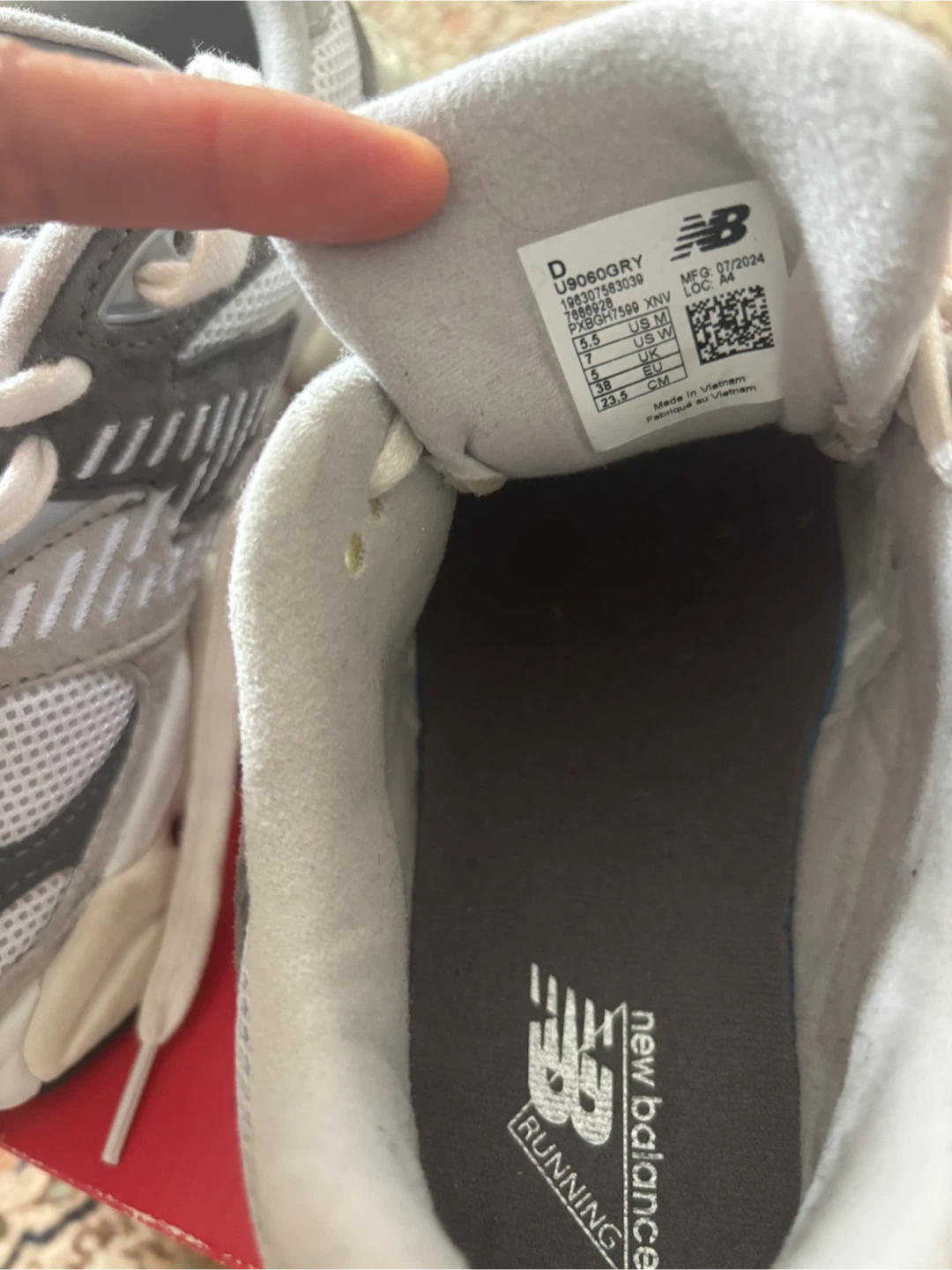 New Balance 9060 Grey Running Shoes - photo 3