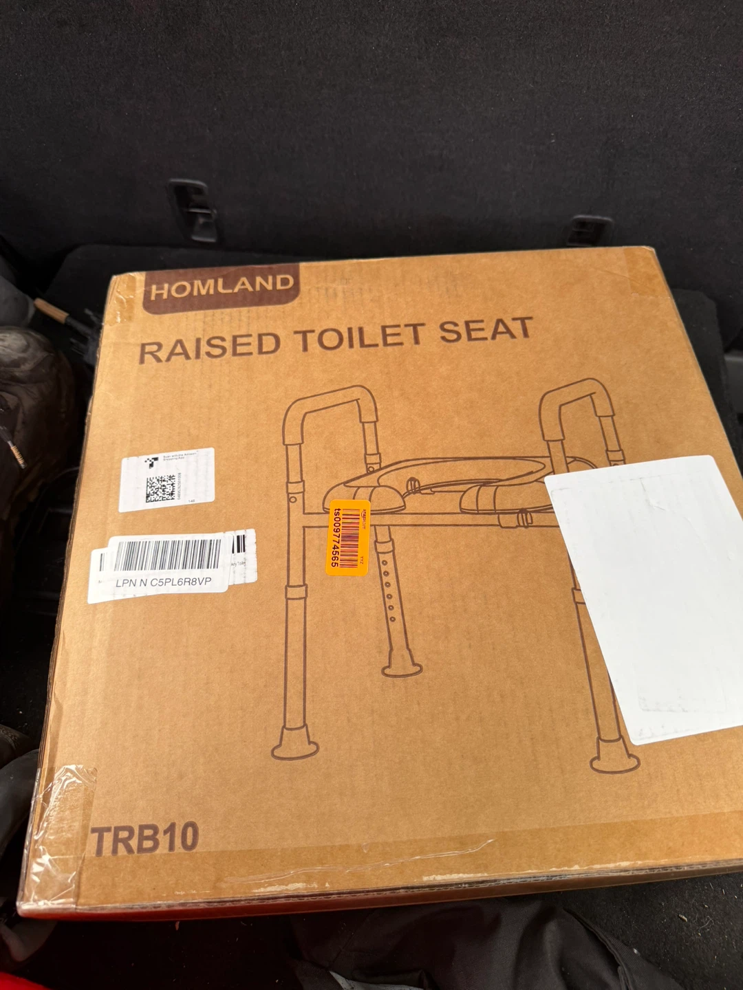 Homland Raised Toilet Seat with Handles brand new in the box $30