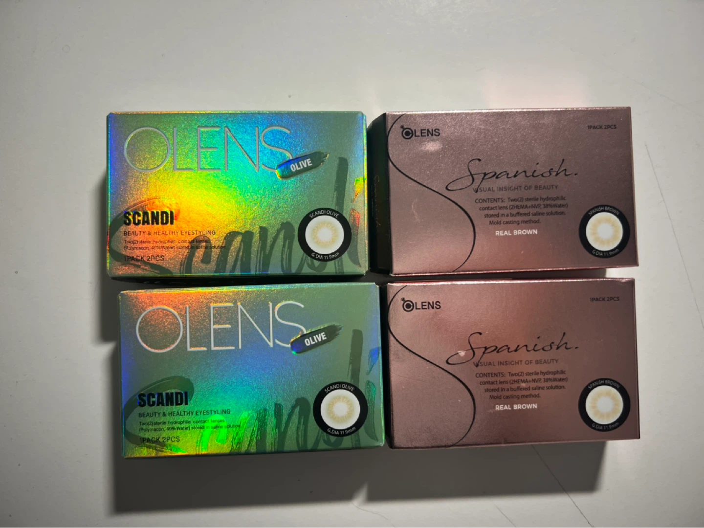 OLENS Scandi Olive & Spanish Real Brown Contact Lenses