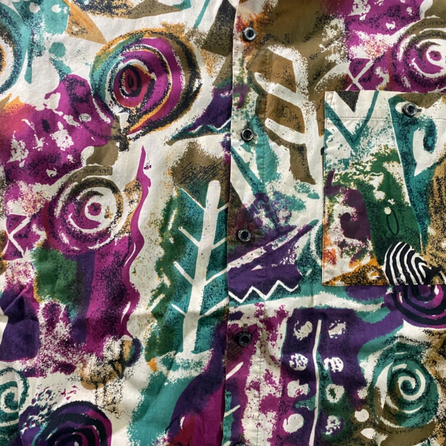 Vintage Expressions Worldwide Button Up Shirt Size L - photo 2