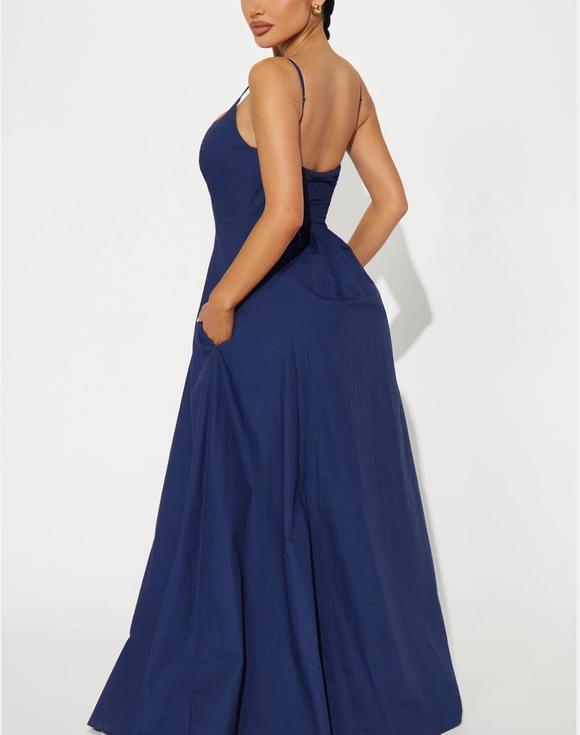 Blue Maxi Dress with Buttons - photo 2