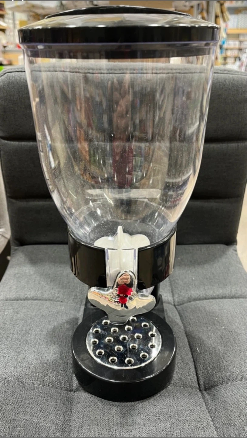 Clear Plastic Candy Dispenser with Black Base