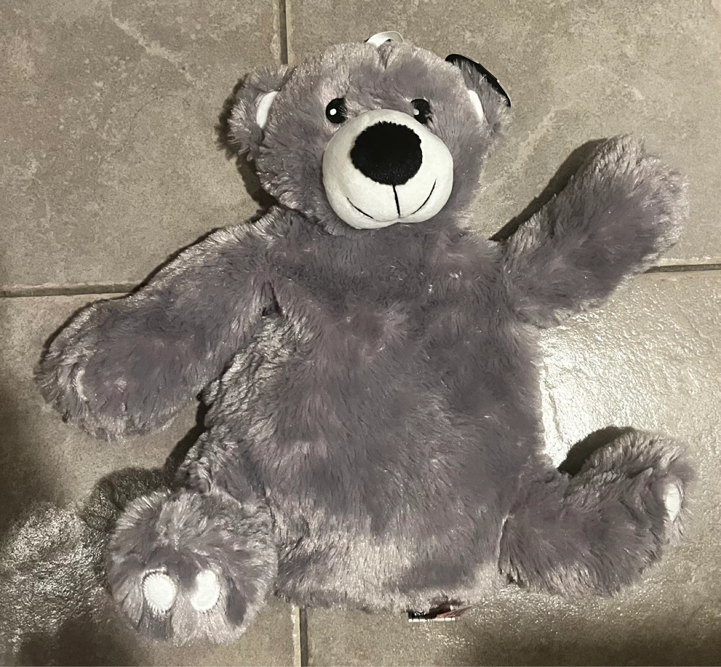 Grey Teddy Bear Hot Water Bottle Cover