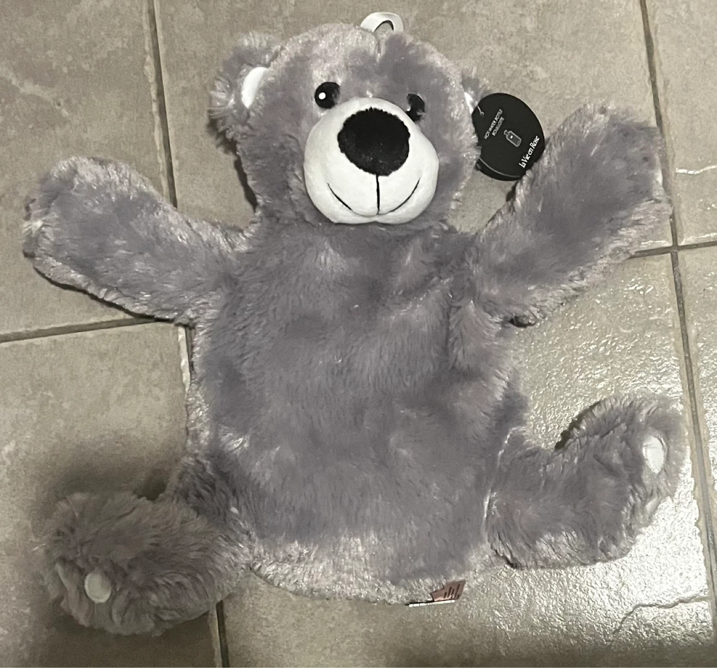 Grey Teddy Bear Hot Water Bottle Cover - photo 3