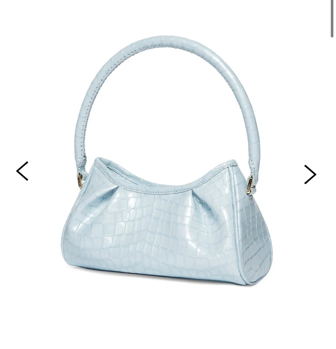 Elleme Paris Light Blue Croc Embossed Handbag - photo 2
