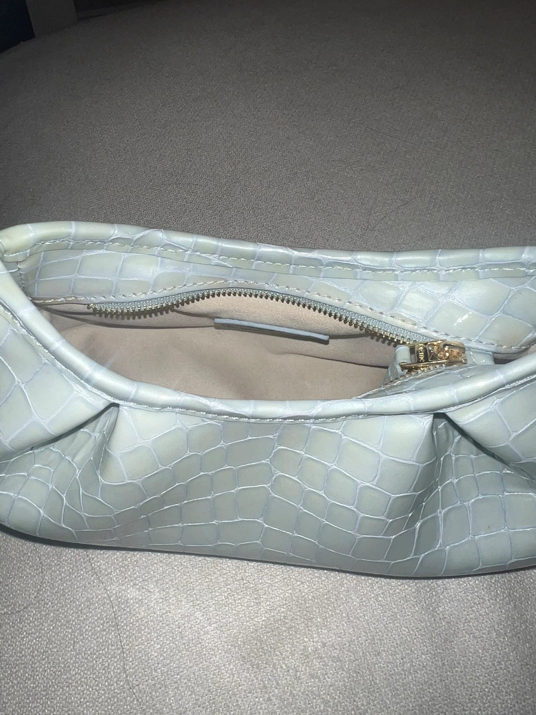Elleme Paris Light Blue Croc Embossed Handbag - photo 5