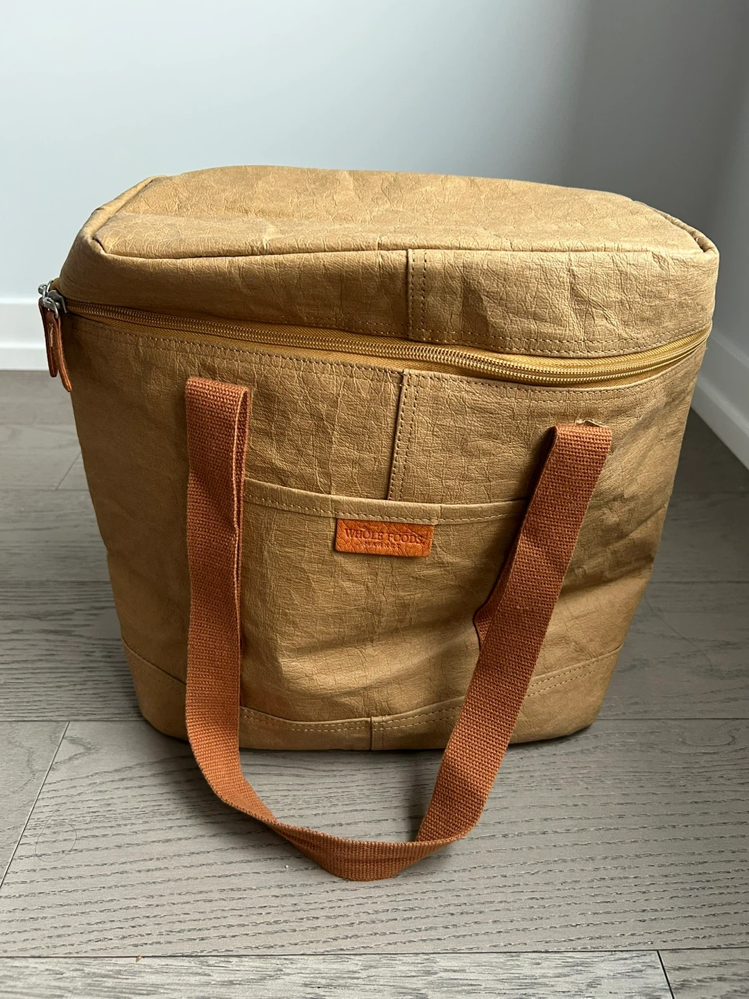 Preowned Whole Foods Market Insulated Lunch Bag Tan Reuseable