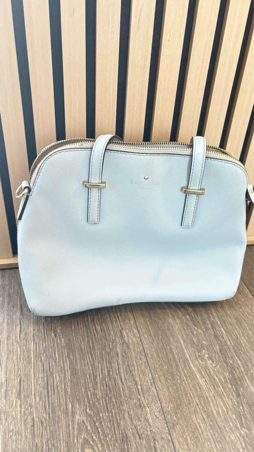Kate Spade Light Blue Leather Satchel Handbag