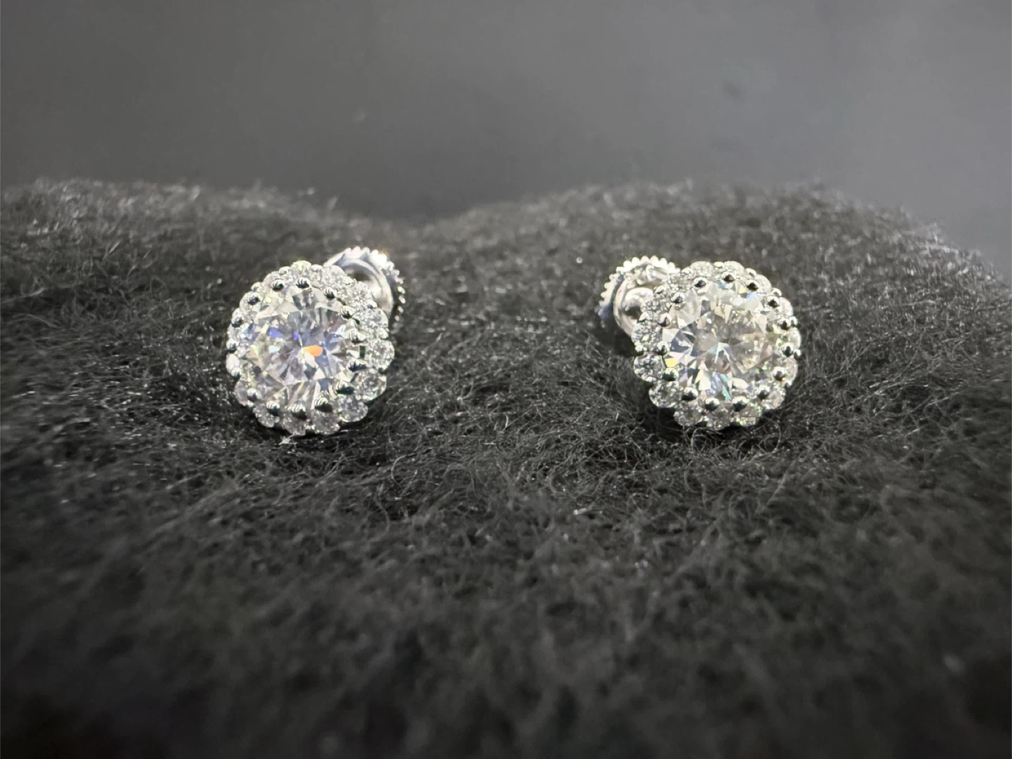 Sterling Silver Moissanite earing - photo 4